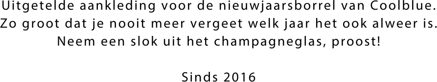 Uitgetelde aankleding voor de nieuwjaarsborrel