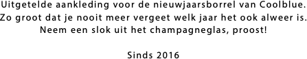 Uitgetelde aankleding voor de nieuwjaarsborrel